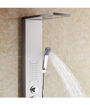 Душевая панель Epelli Mega Shower Square 02 нержавеющая сталь