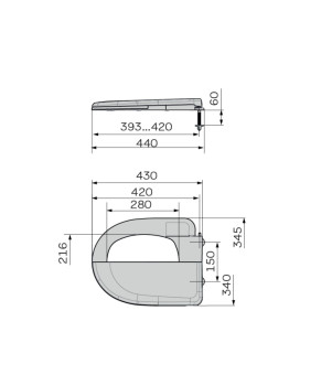Сиденье для унитаза ZERIX Slim Duroplast Soft-close/Quick release (ZX5588)