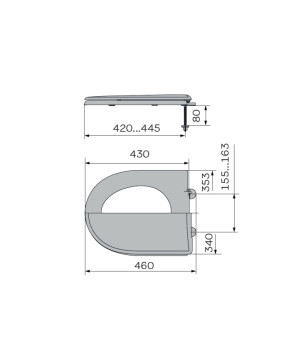 Сиденье-крышка для унитаза ZERIX TS-06 Slim Duroplast/Soft-close/Quick relase (ZX5585)
