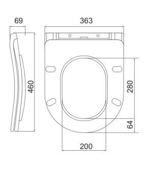Сиденье-крышка для унитаза Koer AC-0101-SEAT COVER дюропласт с микролифтом (KR5617)