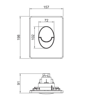 Инсталляция для подвесного унитаза Koer KT-0503-01 500x126x1150mm с панелью смыва KT-0606-01 Хром (KR5347)