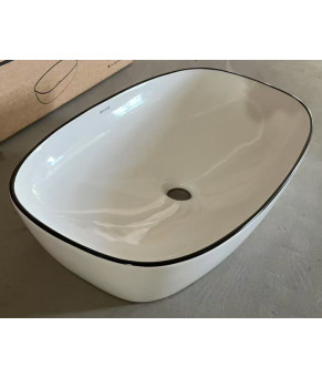 Раковина накладная Mixxus Premium DIVERSE-0111 EDGE BLACK 600х380х140mm (MP6562)