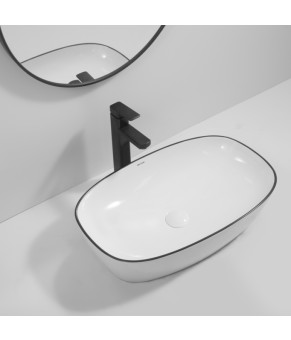 Раковина накладная Mixxus Premium DIVERSE-0111 EDGE BLACK 600х380х140mm (MP6562)