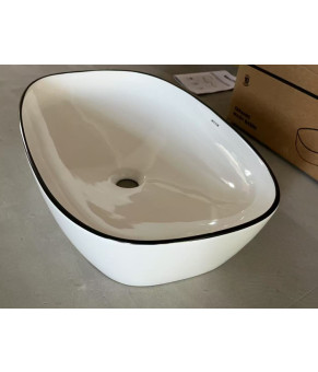 Раковина накладная Mixxus Premium DIVERSE-0111 EDGE BLACK 600х380х140mm (MP6562)