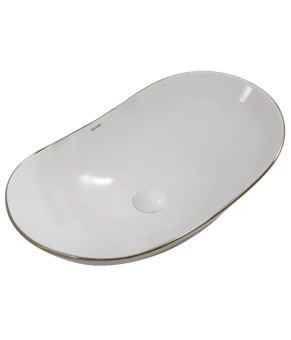 Раковина накладная MIXXUS PREMIUM WAVE-0105 EDGE GOLD 620х360х160mm (MP6557)