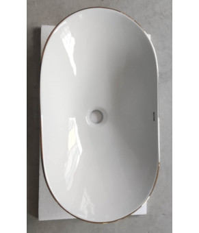 Раковина накладная MIXXUS PREMIUM WAVE-0105 EDGE GOLD 620х360х160mm (MP6557)