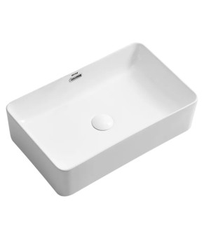 Раковина накладная Mixxus Premium Quadro-0209 600х370х140мм с переливом (MP6522)