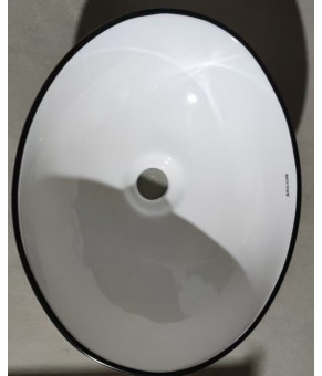 Раковина накладная MIXXUS PREMIUM ELLIPSE-0108 EDGE BLACK 400х330х145mm (MP6527)
