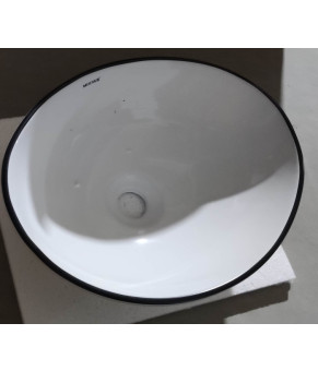 Раковина накладная MIXXUS PREMIUM ELLIPSE-0108 EDGE BLACK 400х330х145mm (MP6527)