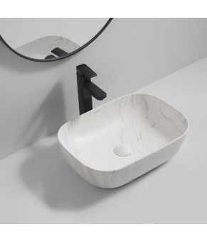 Раковина накладная Mixxus Premium DIVERSE-0112 MARBLE 455х325х135mm (MP6543)