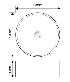 Раковина накладная MIXXUS PREMIUM TOPPER-0103 400х400х150mm (MP6529)
