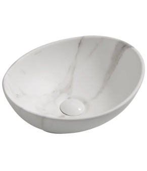 Раковина накладная MIXXUS PREMIUM ELLIPSE-0108 MARBLE 400х330х145mm (MP6526)
