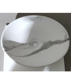 Раковина накладная MIXXUS PREMIUM ELLIPSE-0108 MARBLE 400х330х145mm (MP6526)