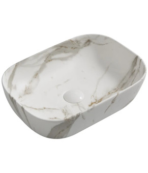 Раковина накладная MIXXUS PREMIUM DIVERSE-0114 MARBLE 455х325х135mm (MP6545)