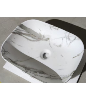 Раковина накладная MIXXUS PREMIUM DIVERSE-0114 MARBLE 455х325х135mm (MP6545)