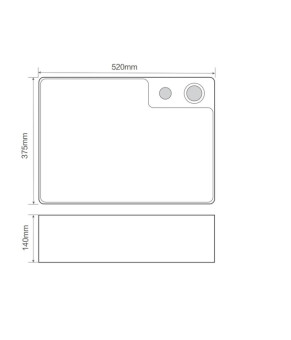 Накладная раковина Mixxus Premium STYLE-0201 520х375х140мм с донным клапаном (MP6511)