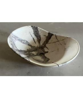Раковина накладная MIXXUS PREMIUM WAVE-0106 MARBLE 620х360х160mm (MP6560)