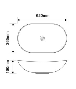 Раковина накладная MIXXUS PREMIUM WAVE-0106 MARBLE 620х360х160mm (MP6560)