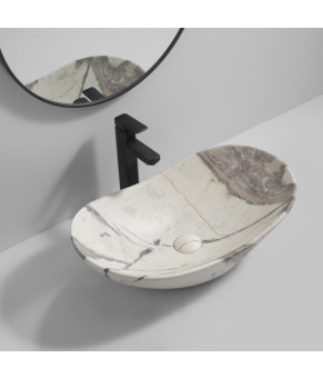 Раковина накладная MIXXUS PREMIUM WAVE-0106 MARBLE 620х360х160mm (MP6560)