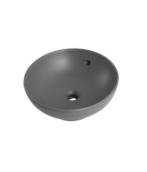 Раковина накладная Mixxus Premium TOPPER-0201 GRAY 410x410x165mm с переливом (MP6649)