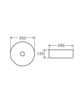 Раковина накладная Mixxus Premium Topper-0101 Black 355x355x120mm (MP6490)