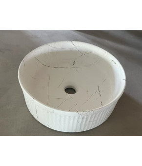 Накладная раковина Mixxus Premium WAVE-0102 MARBLE 370х370х130mm (MP6528)