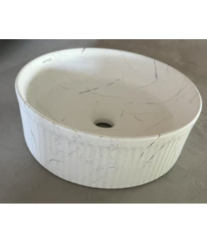 Накладная раковина Mixxus Premium WAVE-0102 MARBLE 370х370х130mm (MP6528)