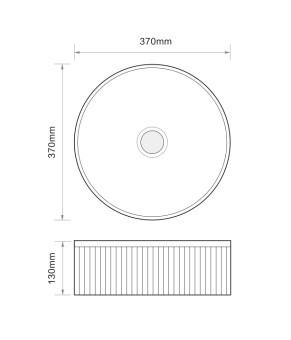 Накладная раковина Mixxus Premium WAVE-0102 MARBLE 370х370х130mm (MP6528)