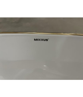 Раковина накладная Mixxus Premium ELLIPSE-0105 EDGE GOLD 600х400х150mm (MP6564)