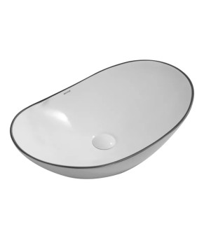 Раковина накладная MIXXUS PREMIUM WAVE-0105 EDGE BLACK 620х360х160mm (MP6556)