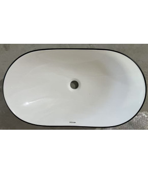 Раковина накладная MIXXUS PREMIUM WAVE-0105 EDGE BLACK 620х360х160mm (MP6556)