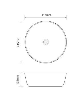 Раковина накладная Mixxus Premium ELLIPSE-0101 415x415x135mm (MP6531)