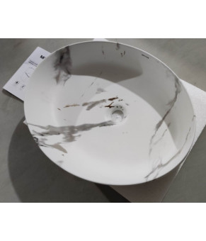 Раковина накладная MIXXUS PREMIUM ELLIPSE-0104 MARBLE 550х415х140mm (MP6554)