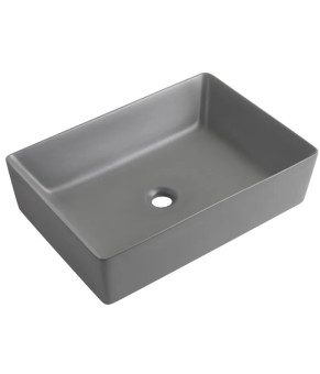 Накладная раковина Mixxus Premium QUADRO-0108 GRAY 550x390x145mm (MP6652)