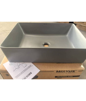 Накладная раковина Mixxus Premium QUADRO-0108 GRAY 550x390x145mm (MP6652)