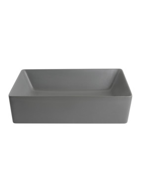 Накладная раковина Mixxus Premium QUADRO-0108 GRAY 550x390x145mm (MP6652)