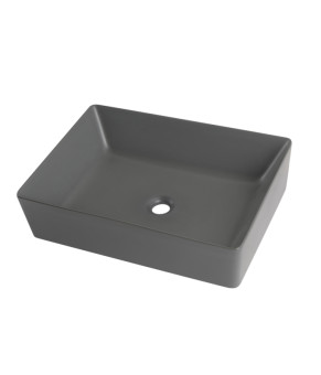 Накладная раковина Mixxus Premium QUADRO-0108 GRAY 550x390x145mm (MP6652)