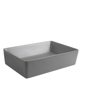 Накладная раковина Mixxus Premium QUADRO-0108 GRAY 550x390x145mm (MP6652)