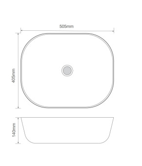 Раковина накладная MIXXUS PREMIUM DIVERSE-0107 505х405х140mm (MP6550)