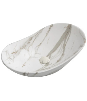 Раковина накладная MIXXUS PREMIUM WAVE-0105 MARBLE 620х360х160mm (MP6559)