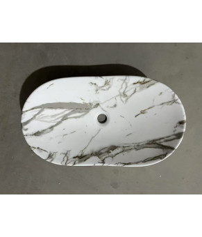 Раковина накладная MIXXUS PREMIUM WAVE-0105 MARBLE 620х360х160mm (MP6559)