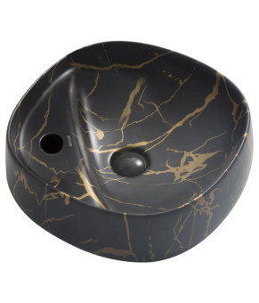 Раковина накладная MIXXUS PREMIUM WAVE-0201 MARBLE 430х430х150mm с отверстием под смеситель (MP6536)