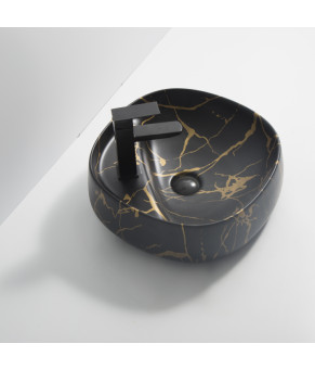 Раковина накладная MIXXUS PREMIUM WAVE-0201 MARBLE 430х430х150mm с отверстием под смеситель (MP6536)