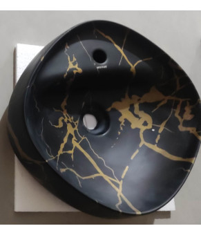 Раковина накладная MIXXUS PREMIUM WAVE-0201 MARBLE 430х430х150mm с отверстием под смеситель (MP6536)