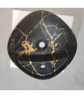 Раковина накладная MIXXUS PREMIUM WAVE-0201 MARBLE 430х430х150mm с отверстием под смеситель (MP6536)