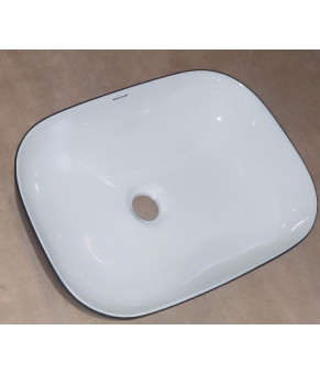 Раковина накладная Mixxus Premium DIVERSE-0112 WHITE-BLACK 455х325х135mm (MP6542)