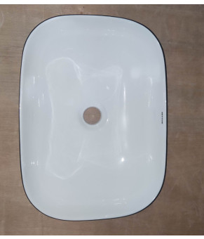 Раковина накладная Mixxus Premium DIVERSE-0112 WHITE-BLACK 455х325х135mm (MP6542)