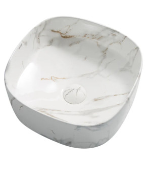 Раковина накладная Mixxus Premium DIVERSE-0104 MARBLE 370х370х135mm (MP6537)