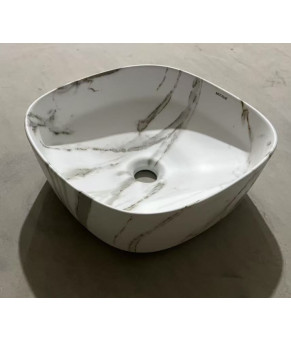 Раковина накладная Mixxus Premium DIVERSE-0104 MARBLE 370х370х135mm (MP6537)