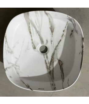 Раковина накладная Mixxus Premium DIVERSE-0104 MARBLE 370х370х135mm (MP6537)